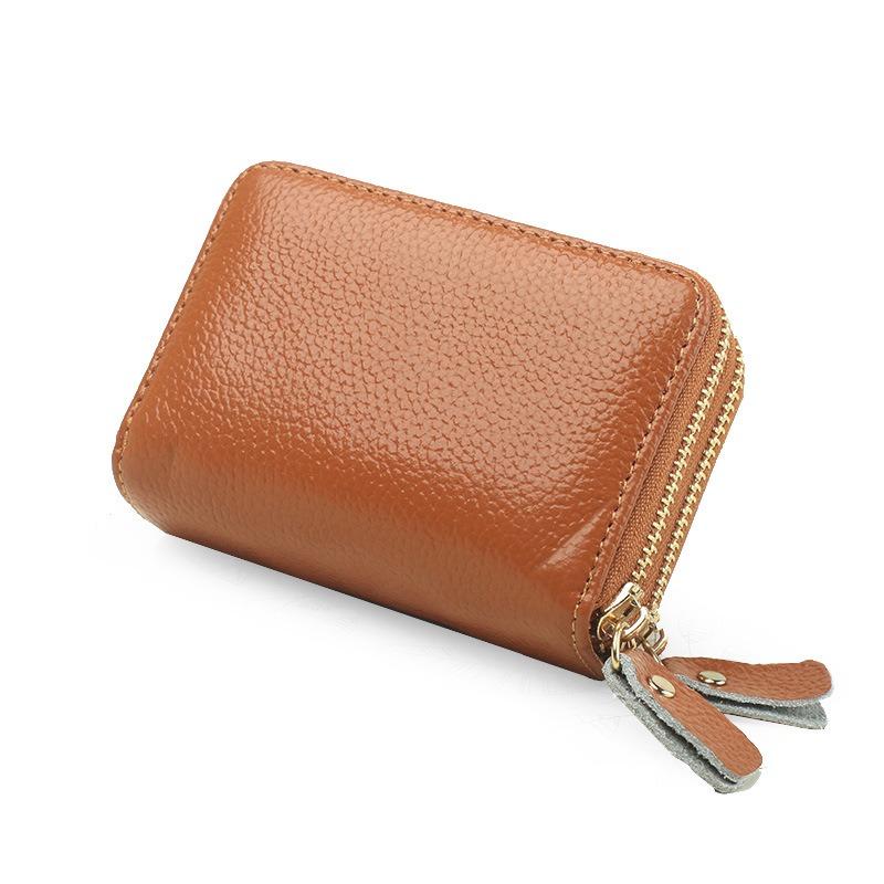 New lychee pattern fashion zipper card bag, women's card clip, credit card small change bag, one piece.