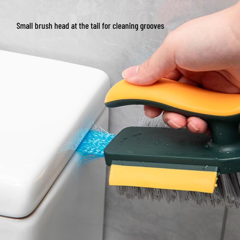 Multi-Purpose Crevice & Corner Brush for Bathroom, Toilet, and Floor with Hard Bristles for Grout Stain Removal