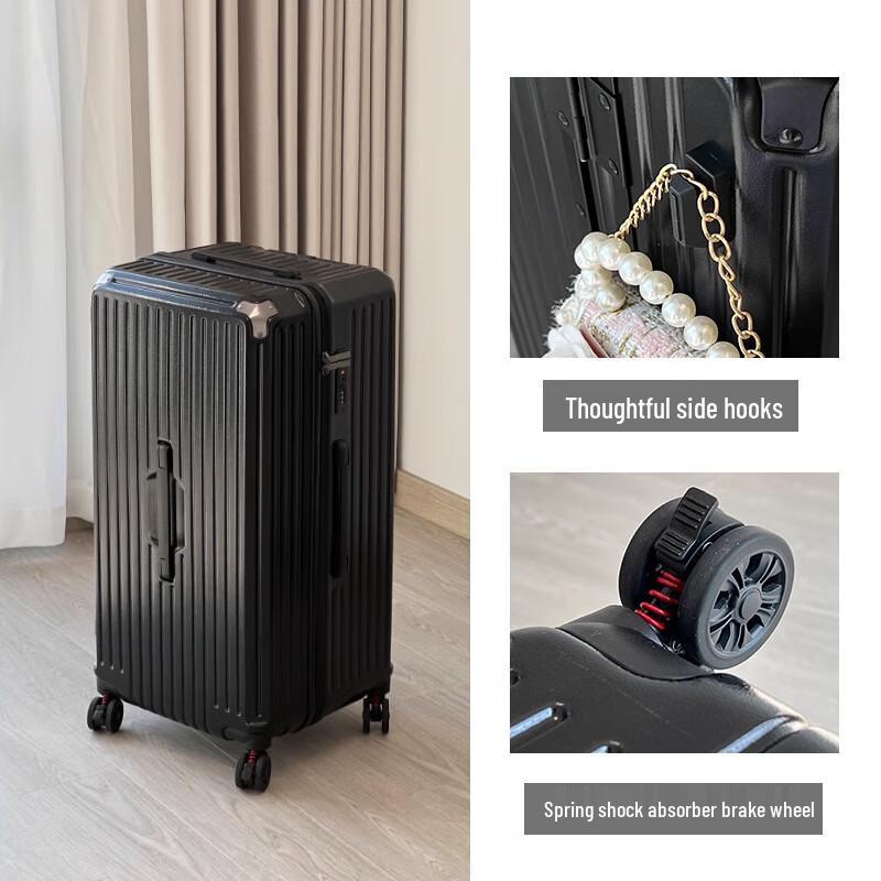 26-inch 5-Wheel Charging Luggage with Cup Holder