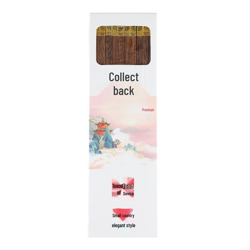 High-End Non-Slip Chicken Wing Wood Chopsticks - 2025 Red Sandalwood, Anti-Mildew, Light Luxury Design
