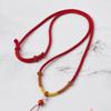 Hand-woven Jade Pendant Lanyard Necklace - Adjustable Unisex Rope