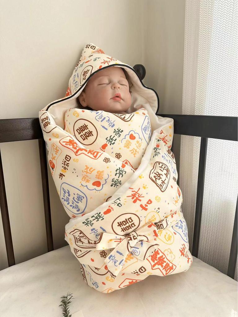 Pure Cotton Knitted Baby Swaddle Blanket for All Seasons
