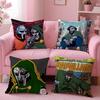 Mf D-Doom Madlib Cushion Cover Plush Fabric Soft Double-Sided Printed Sofa Pillow Case Colorfast Home Decor Gift