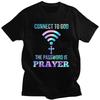 Individuelles Klassisches Connect To God Das Passwort Ist Gebet Christliches Geschenk T-Shirts Herren Kurzarm Lässige T-Shirt Tops Übergroße T-Shirts