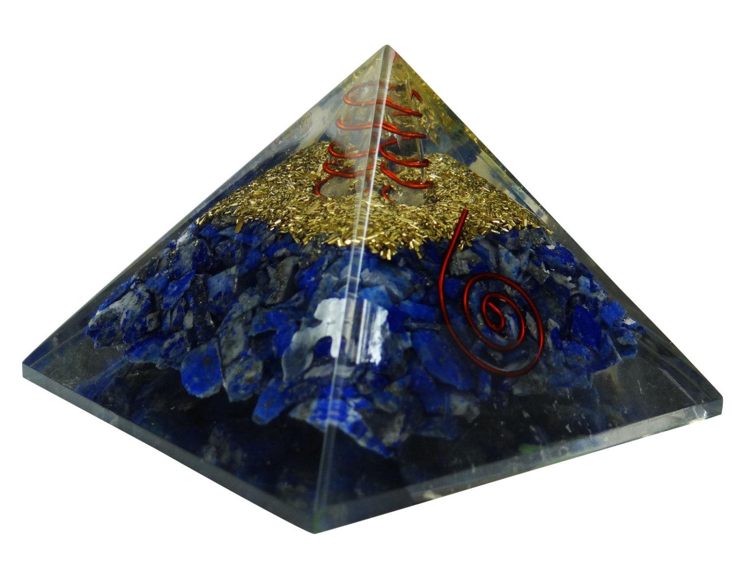 

Гармонизируйте лазуритовую кристаллическую пирамиду Orgone Healing с медным символом чакры Генератор положительной энергии - EMF Protection Yoga Meditation Gifts For