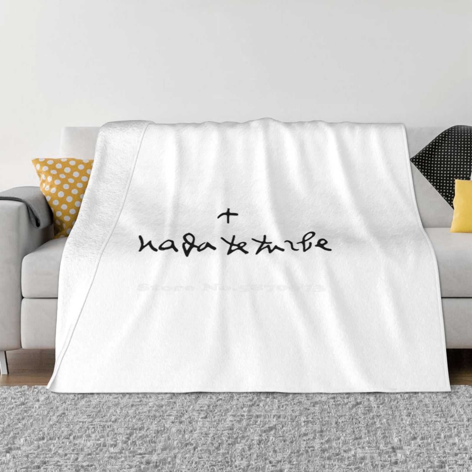 

Handwritten St Teresa Of Avila / / Nada Te Turbe Top Quality Comfortable Bed Sofa Soft Blanket Catholic Christian Saint Quote 30x40in