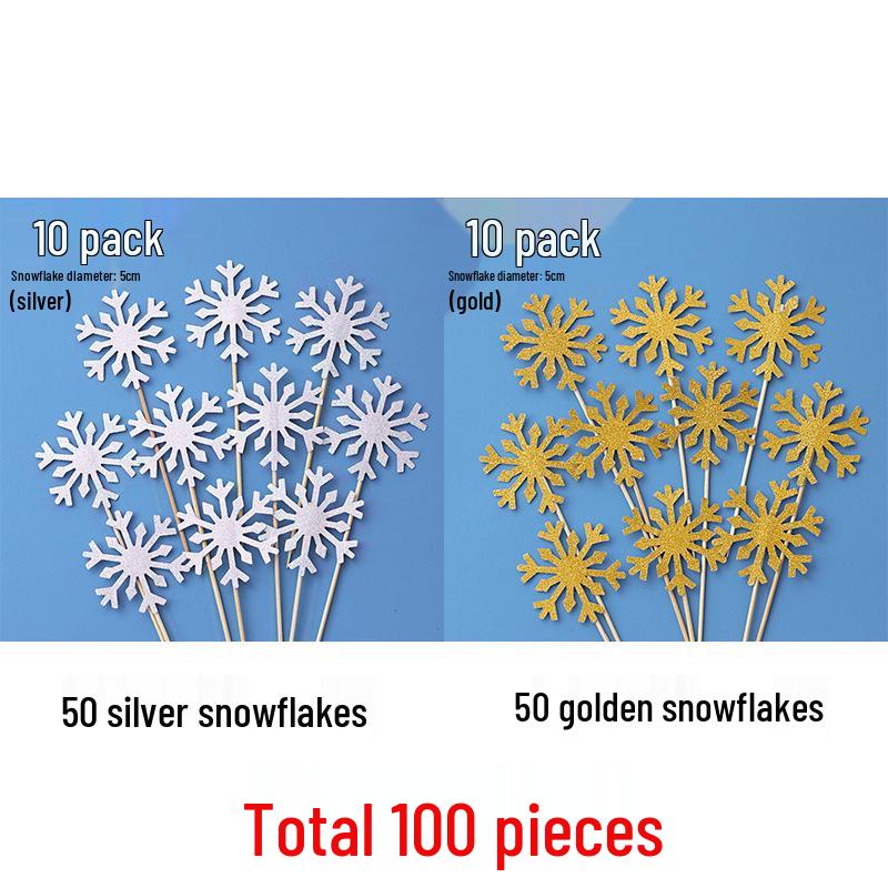 Frozen Christmas Snowflake Acrylic Cake Decoration Insert