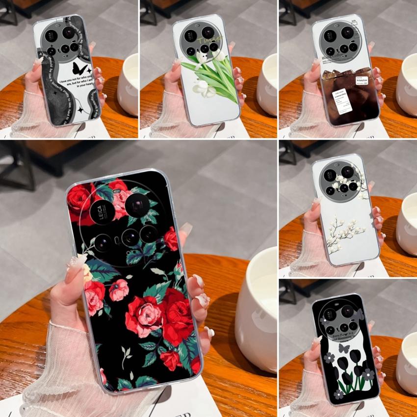 Husă Transparentă Pentru Telefon Pentru Xiaomi 15 Ultra 15T Mi 12 10 11 Modele Trandafir Romantic Silicon Moale Calitate Înaltă Anti Cădere Carcasă Protectoare Pentru Carcasă Xiaomi