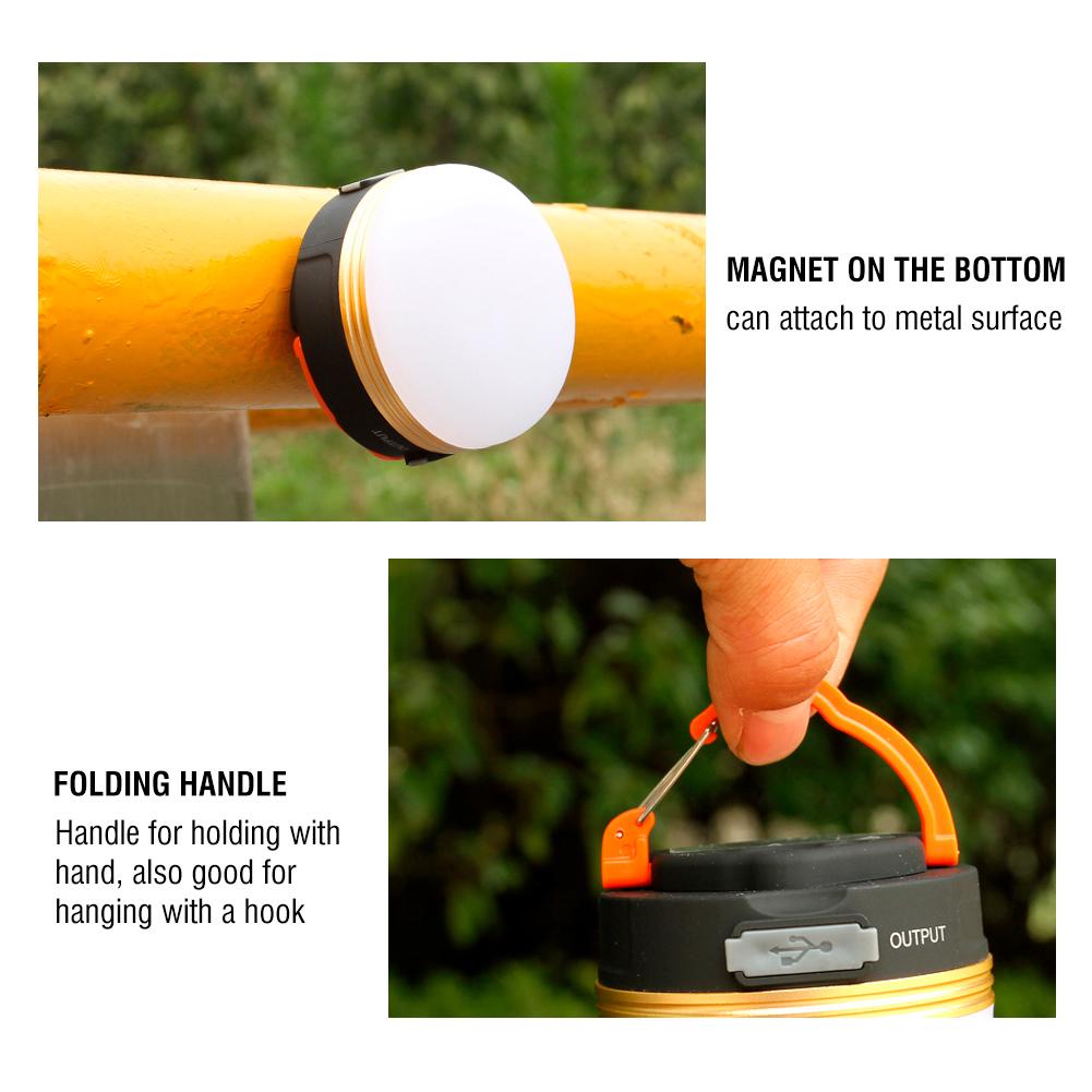Outdoor Mini Waterproof LED Light High Brightness Hanging Lamp for Camping Tent USB Rechargeable