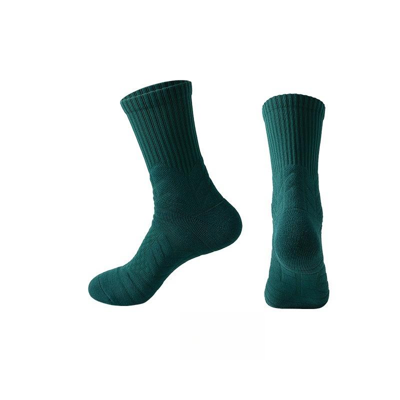 Men Socks Compression Stockings Breathable Cotton Basketball Wicking Sports Tube Elastic Socks Moisture Sport High Socks Cycling