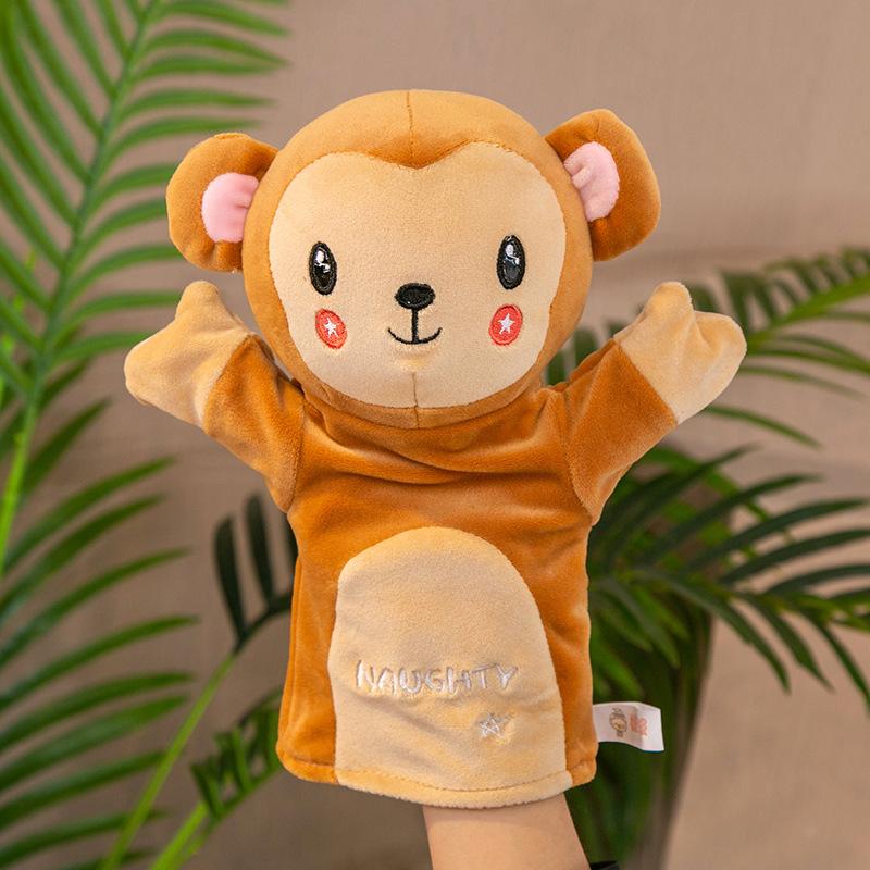 Cartoon Hand Puppet Cute Tease Baby Child Zoo Plush Animal Hand Glove Puppet Finger Sack Stuffed Doll Funny Kids Birthday Gift