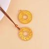 Gold Koi Ruyi Rhinestone Pendant Necklace - Unisex Retro Sweater Chain