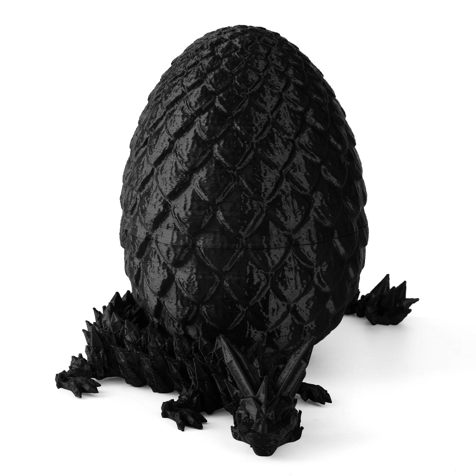 

3D-печатный дракон 3D-печатный шарнирный дракон с драконом внутри кристальный дракон игрушка взрослые детские игрушки таинственный дракон подарок One Size чёрный