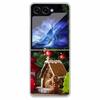 For Samsung Galaxy Z Flip 6 5 4 3 Case Christmas Cute Clear Hard Plastic PC Folding Back Cover For Samsung Z Flip6 Flip5 Flip4