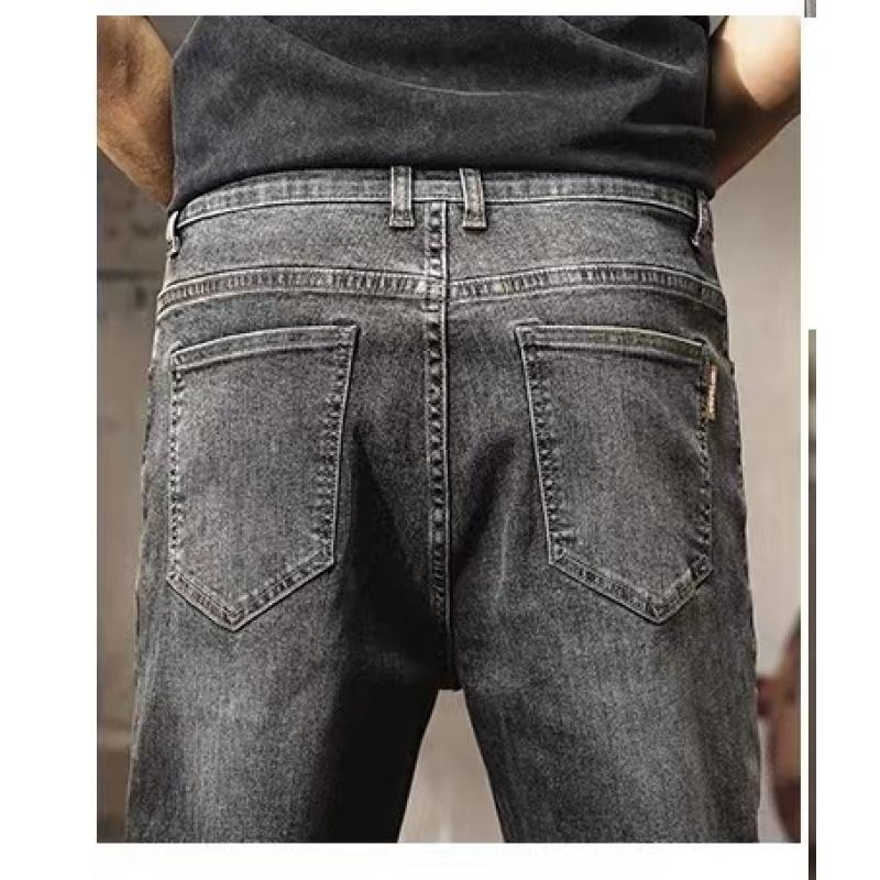 Nadměrná velikost pánské jarní a letní džíny pánské volné strečové džínové kalhoty ve stylu retro big cow plus size