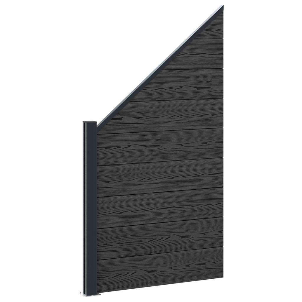 WPC and Aluminum Fence Panel Black