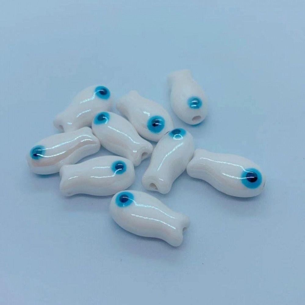 10Pcs Handmade Craft Ceramic Spacer Loose Beads Ceramic Jewelry Making Material  Gift