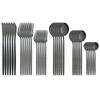 36Pcs Black Gold Cutlery Set Knives Dessert Fork Coffee Spoon Dinnerware Flatware Stainless Steel Silverware Party Tableware Set