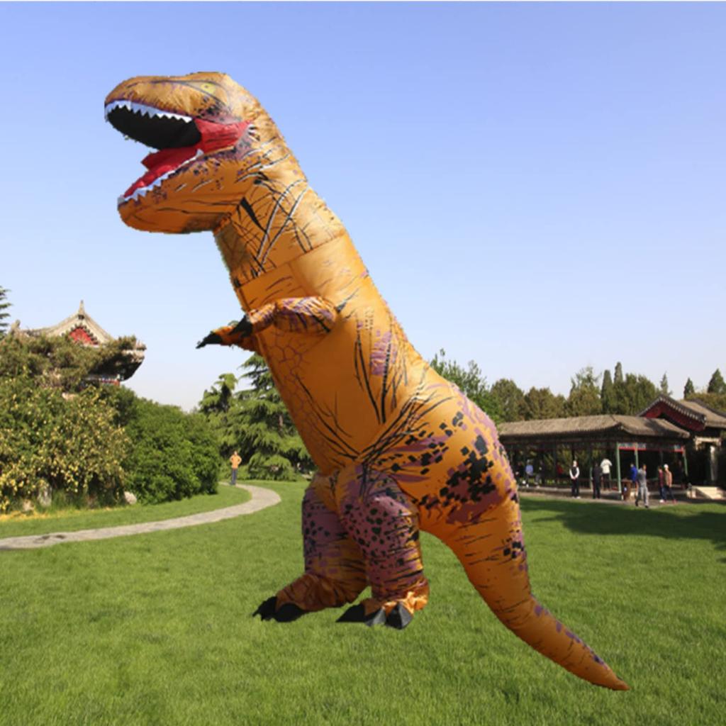 [24HOURS] Dinosaur Cosplay Dinosaur Kigurumi Tyrannosaurus Monster Cosplay Costume Air Filled Inflatable Party Unisex Inflatable G176 For Kids