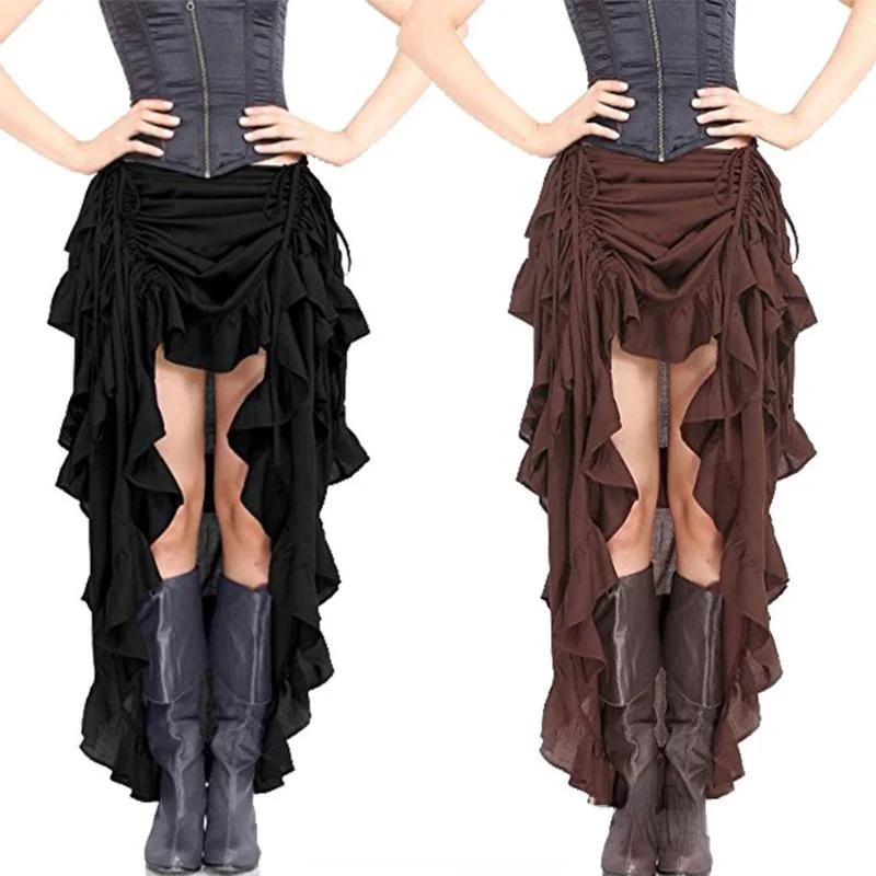 Retro Damenrock Modern Dance Hip Hop Street Dance Neues Performancekleid Halloween Volkstänzer Kostüme Weibliche Piratenröcke