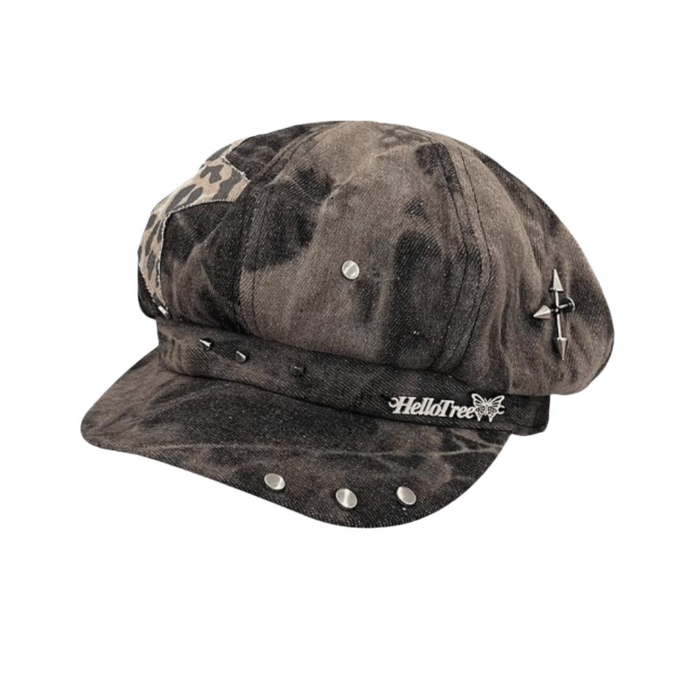Big Head Circumference Painter Cap Versatile Women Artist Hat Versatile Star Octagonal Hat Daily