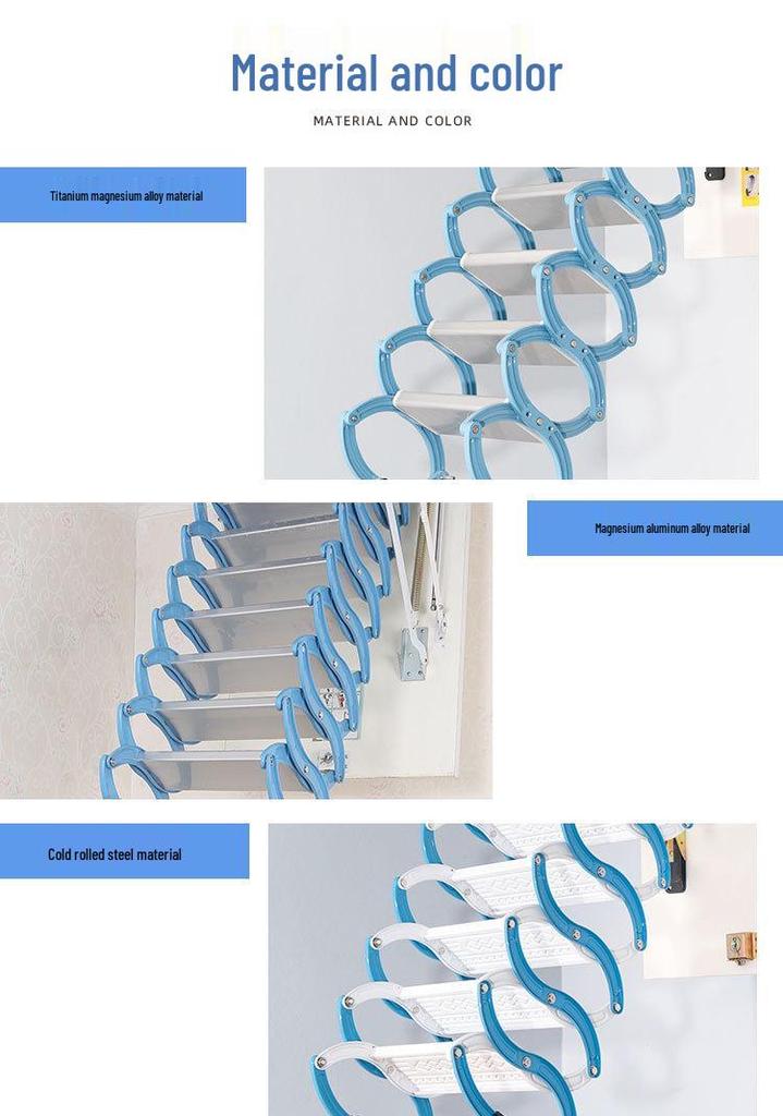 Guan Gu Retractable Anti-Slip Attic Stairs for Indoor Use