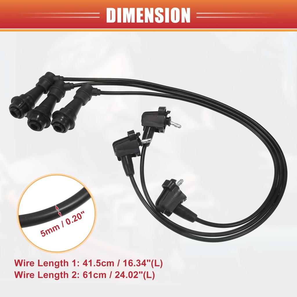 ACROPIX Cablagem de Bobina de Ignição de Vela de Ignição de Carro 5mm Compatível com Lexus