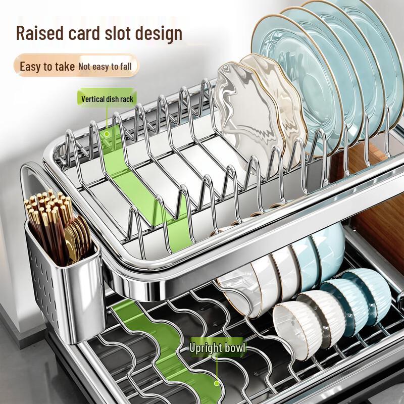 Jiabangshou Stainless Steel 2-Tier Countertop Dish Drying Rack