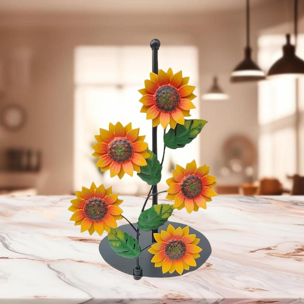 -standing Flower-shaped Paper Towel Holder, Countertop Vertical Tissue