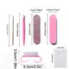 1Set 5Pcs Manicure Kit Mini Nail Files Stick Double Sided Disposable Nail File Brush Manicure Pedicure Nail Cleaning Tools Kit