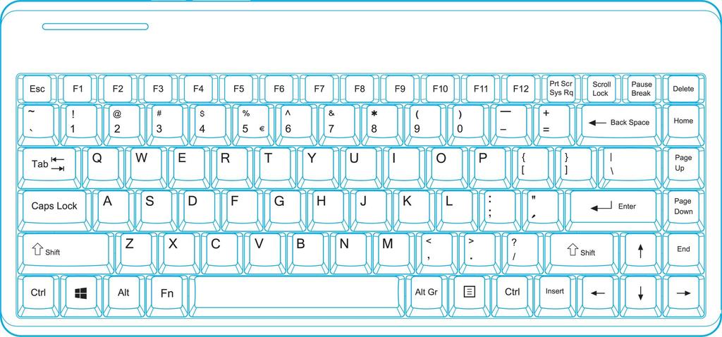 Perixx PERIBOARD-409P Wired PS2 Mini Keyboard with PS2 Connection, Piano Black, 1.8m Cable, Tenkeyless, Dimensions: 315x147x20mm [Official Warranty]