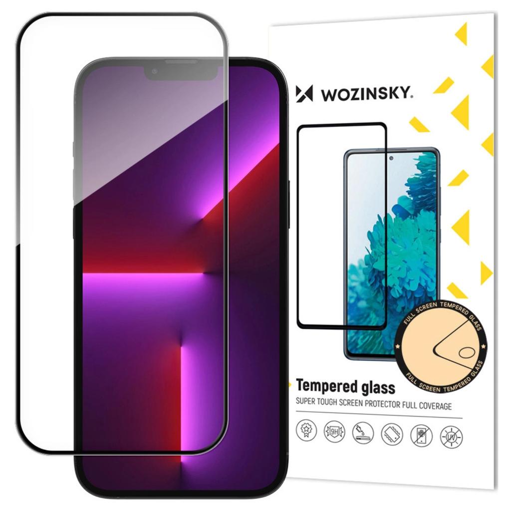 Wozinsky Super Wytrzymałe Szkło Hartowane Full Glue Na Cały Ekran Z Ramką Case Friendly Iphone 14 Pro Czarny