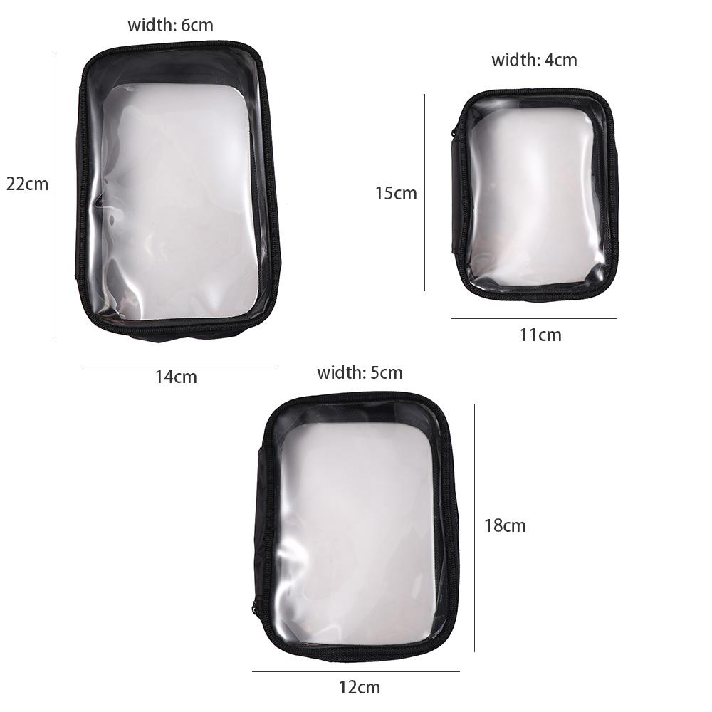 Wash Pouch Makeup Organizer Zipper Bath Storage Makeup Case Transparent Cosmetic Bag Storage Bag