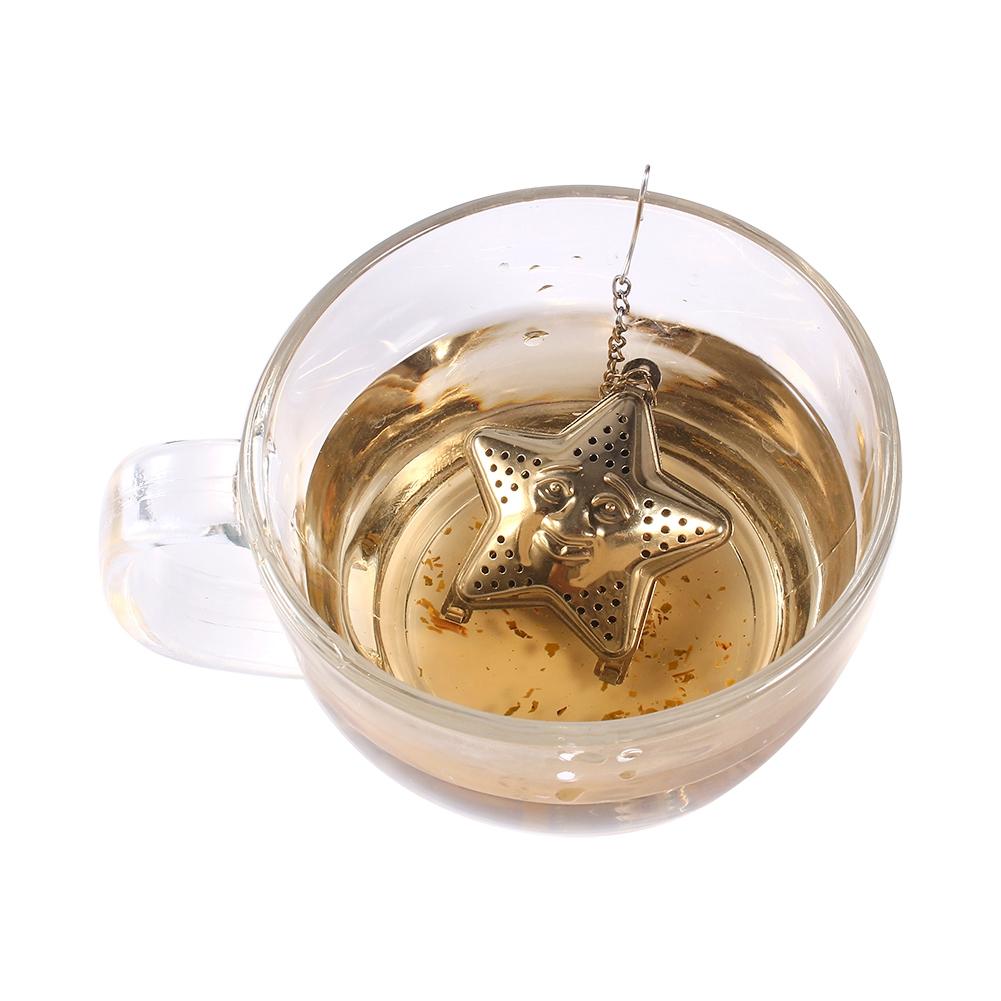 Söt lös te-infuser i rostfritt stål Bladsil Filter Diffusor Örtkrydda Stjärnkedja