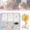 Educational Diy Wooden Electric Head-shaking Fan Kit For Kids Creative Invention Play