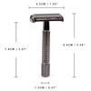 QSHAVE 8.7cm Short Handle Classic Safety Razor with 5 Blades As Gift Gunblack Epilator Weishi Straight Razor Hair Removal