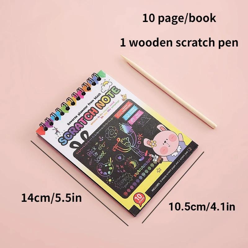 Rainbow Magic Children's Scratch Paper Set Art Colorful Scratch Drawing Toy Color Drawing Book Children's DIY Graffiti Book