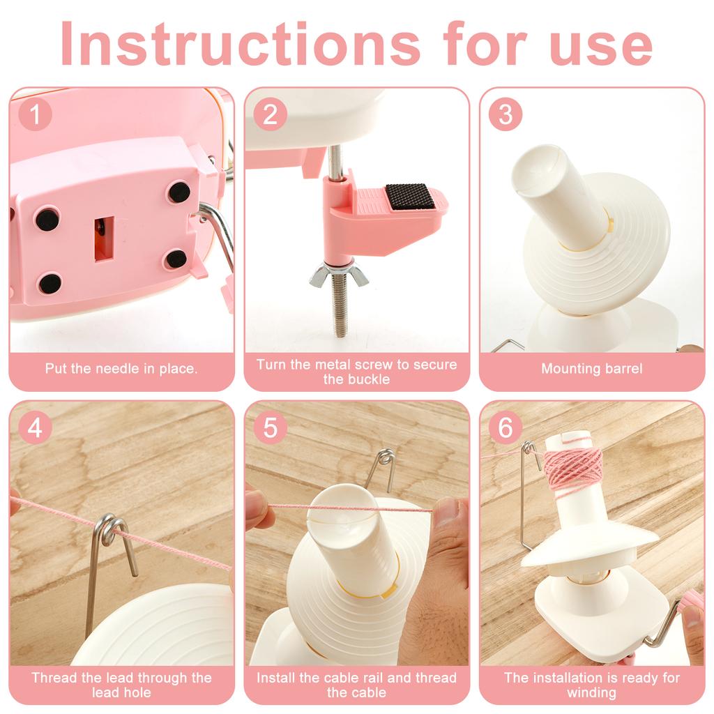 Yarn Winder Crocheting Yarn Wool Ball Winder Easy-to-Install Efficiently Yarn Cake Winder Make Neat Yarn Cake for Knitting