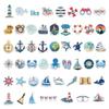 50 Nautical World Cartoon Stickers - Waterproof DIY Decals for Suitcases & Notebooks