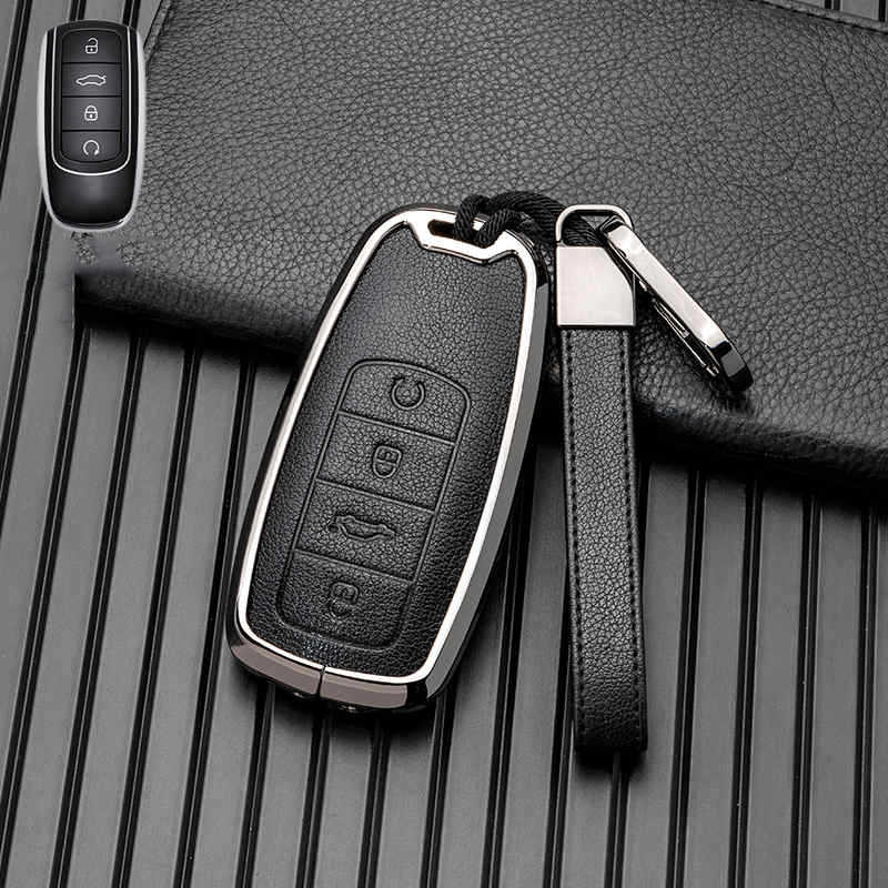 Key Case Cover for Chery Tiggo 8 PRO 7 PRO MAX OMODA C5 JAECOO Leather Remote Fob Holder Car Accessories