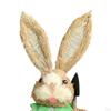 Bunny Figurine Artificial Animal Model Sculpture Doll Statue for Kitchen Easter Day Tabletop Party