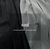 LUXI Women's Autumn Wool A-Line Korean Pleated High-Waist Midi Skirt