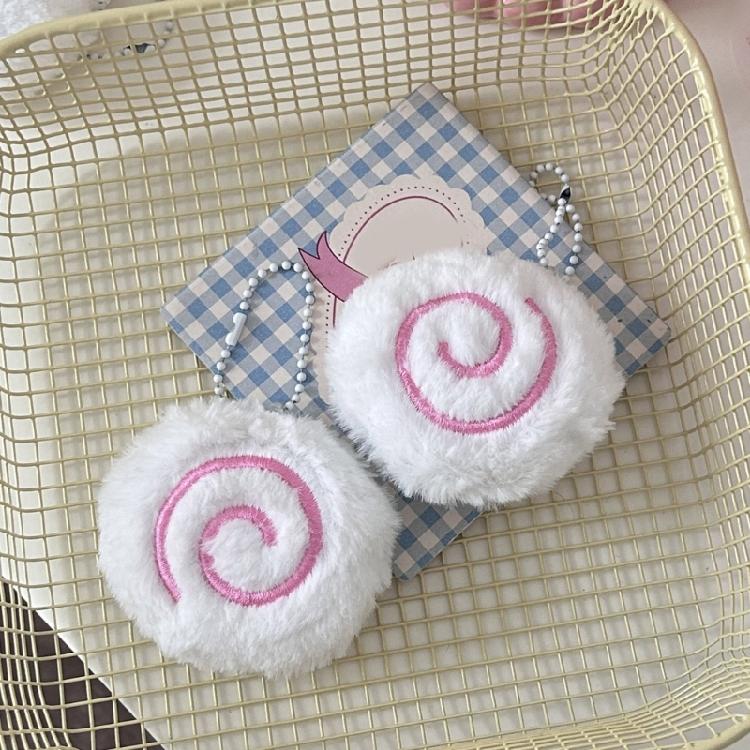 Plush Fish Cake Keychain Hanging Ornament for Fish Enthusiasts Handmade Key Chain Jewelry Decorative Fish Accessory