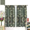 Set Of 2 Bohemian Floral Green Curtains Style Morris Tree Pattern Living Room Bedroom Curtain Polyester Perfect For