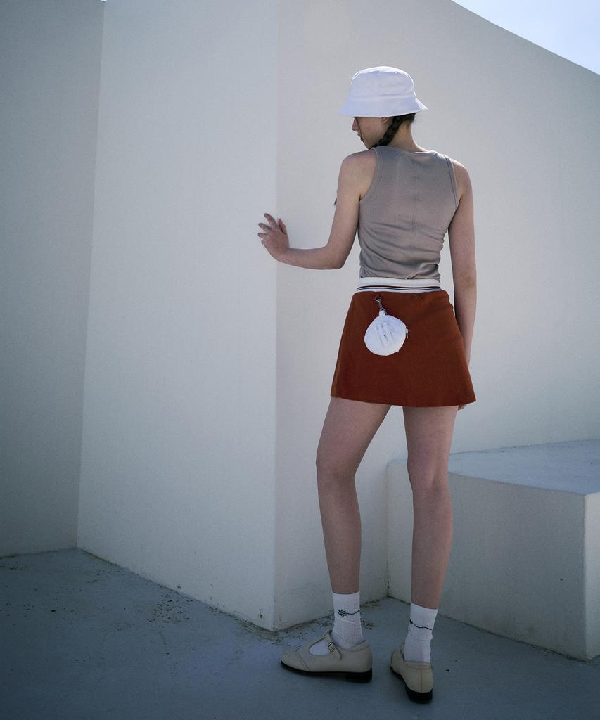 KANDINI Cinnamon Orange Terry Skirt