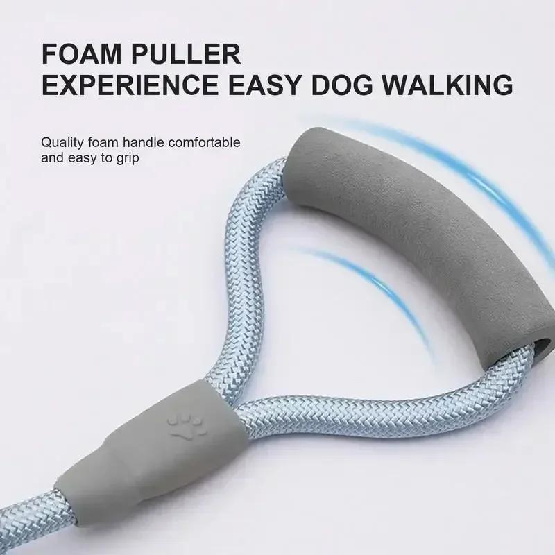 Pet Dual Head Dog Walking Rope One Drag Two Traction Rope Anti Winding and Detachable Leads for Hands Rope for Medium Large Dog