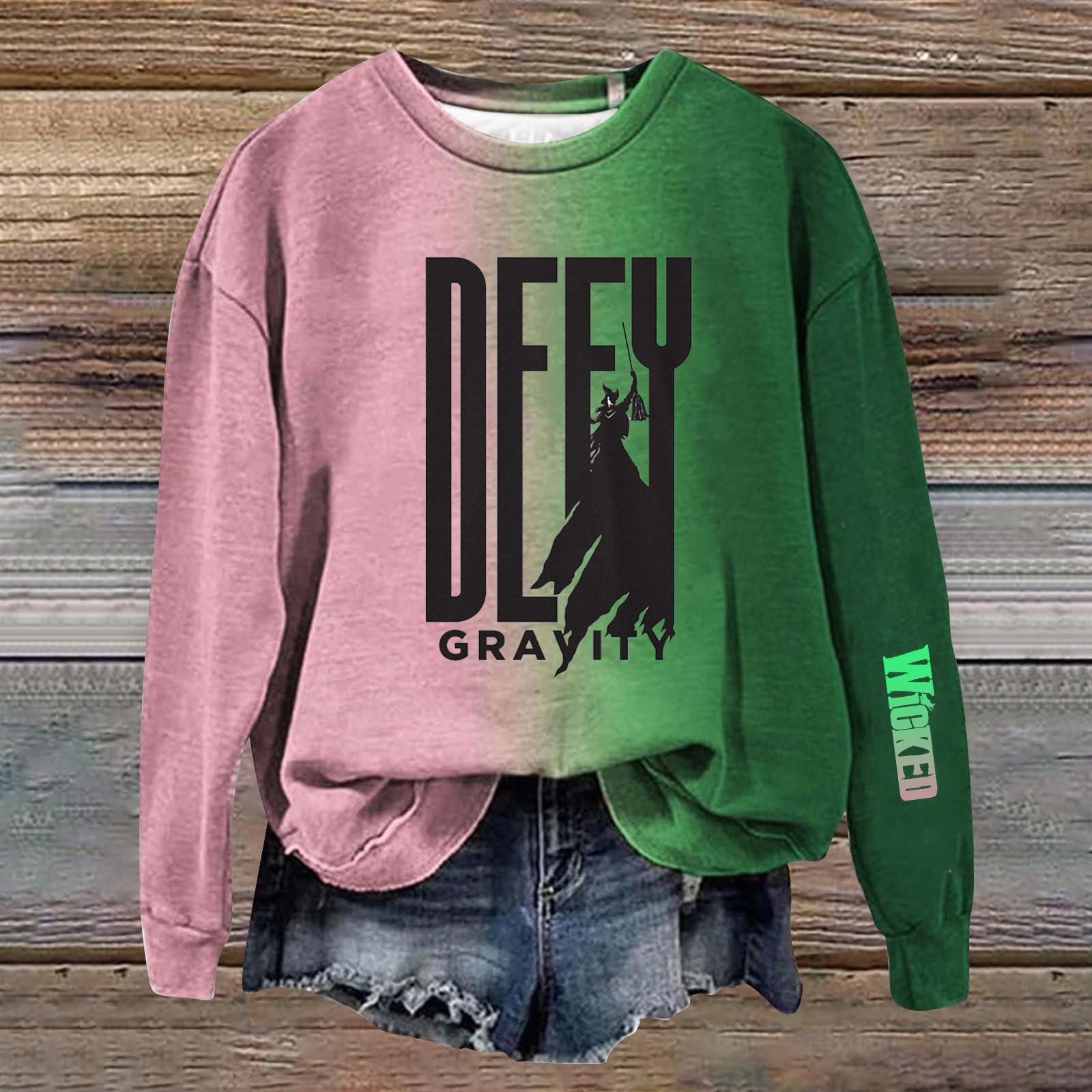 

Женский повседневный свободный свитер с круглым вырезом и длинными рукавами с принтом и карманом XXL