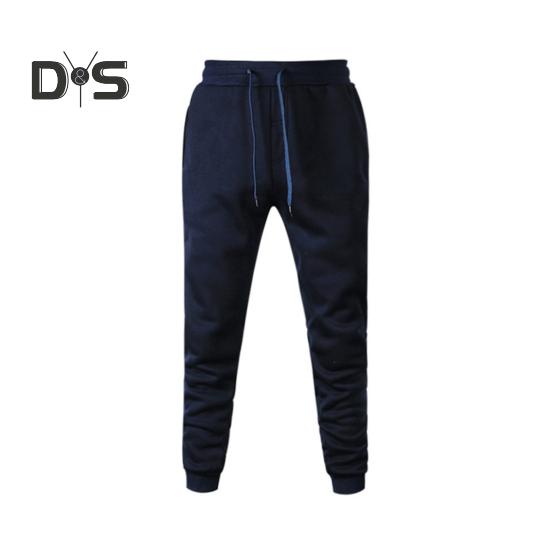 Pantaloni sportivi da uomo, tinta unita, con elastico alla caviglia, pantaloni larghi, con coulisse e cuciture rinforzate sulle tasche, per l'esercizio quotidiano