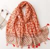Fashion Paisley Abstract Floral Tassel Viscose Shawl Scarf Lady High Quality Wrap Thin Pashmina Stole Muslim Hijab 180*90Cm