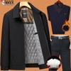 2025 Men's Autumn/Winter Thickened Outerwear Set for Middle-Aged and Elderly Dads and Grandpas